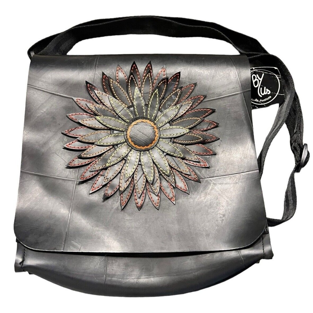 FootNotes Portugal Artisan Floral Messenger Bag Boho Festival Wearable Art Indie - Picture 2 of 14